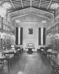 Interior of the Historical Library at the Yale Univeristy School of Medicine dedicated 15 June 1941, and containing the collections of Dr. Harvey Cushing.