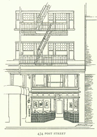Exterior view of John Howell—Books, at 434 Post Street, San Francisco
